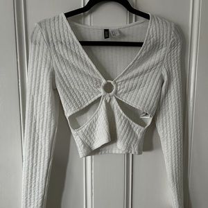 H&M Long Sleeve Cutout Top